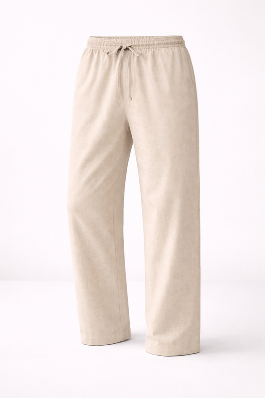 Aara Bottoms Beige Plain