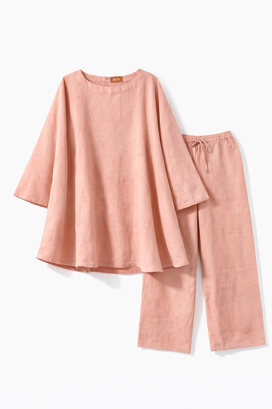 VERA A-Line Set - Pastel Peach